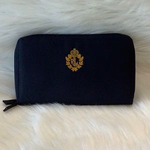 NEW 🫐 Ralph Lauren Wallet Billfold Navy Fabic